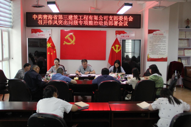 中共青海省第三建筑工程有限公司支部委员会 召开作风突出问题专项整治动员部署会议